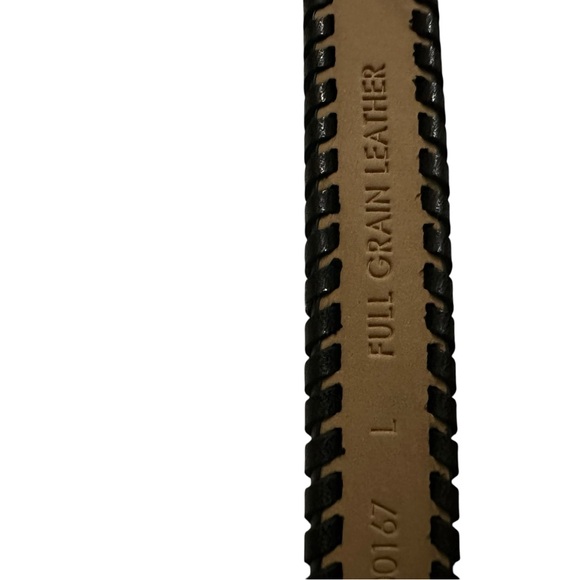 Rebecca Minkoff Skinny Leather Western Style Belt Black Braided Edge L main image 11